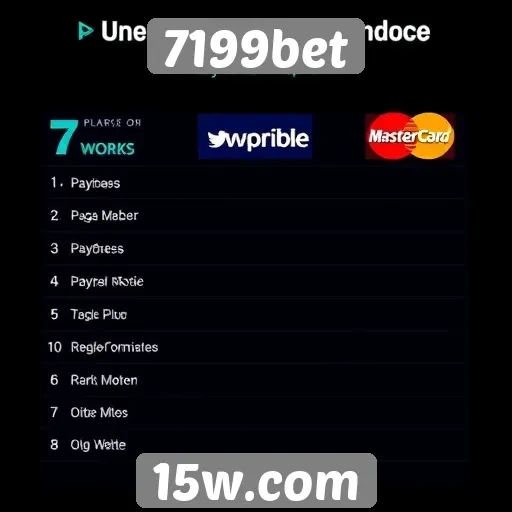 Métodos de pagamento aceitos no 7199bet